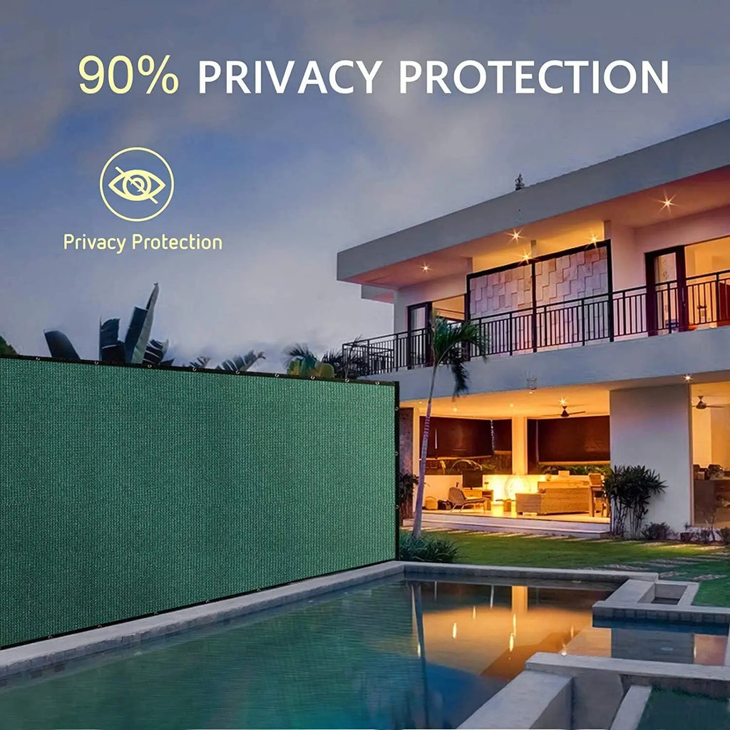 Patio Fence Privacy Screen Mesh with Grommets & Zip Ties