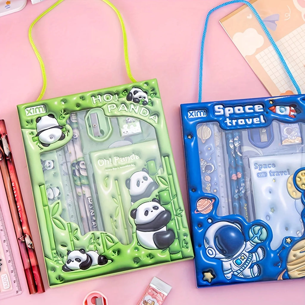 1 Set 6-Piece Stationery Set, 3D Gift Pencil Set