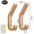 Wooden Coat Hooks - Wall Mounted - Heavy Duty Double Hooks