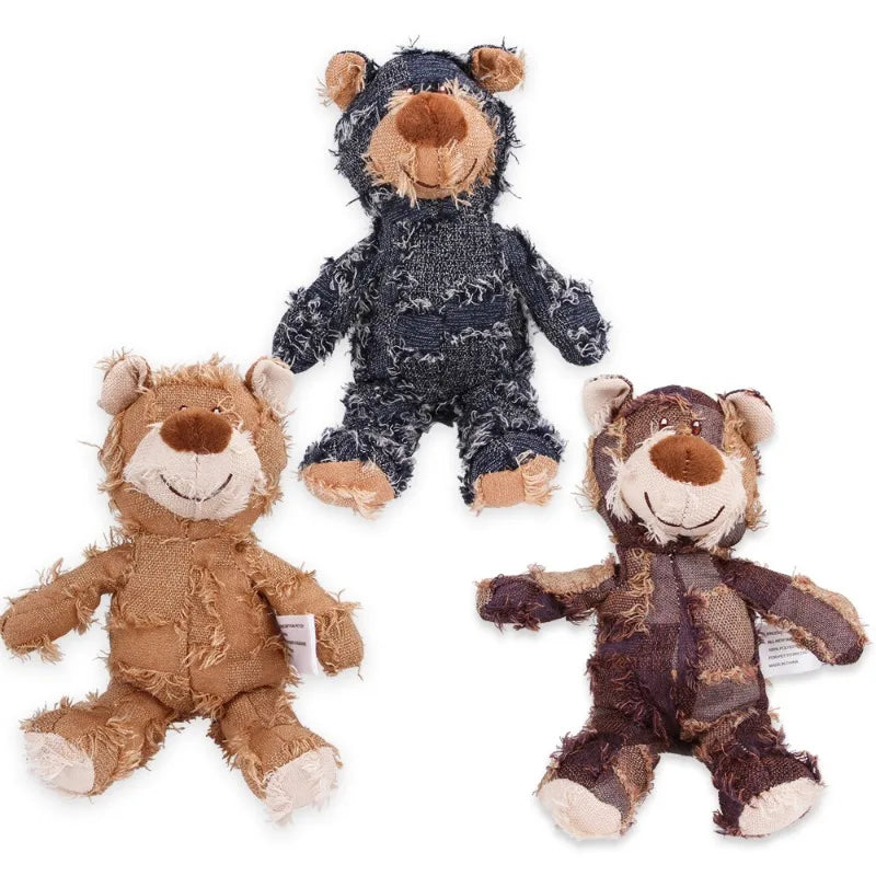 Interactive Plush Teddy Bear Sound Toy for Dogs