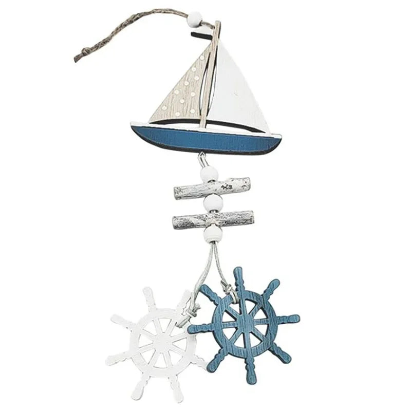 Marine Style Wooden Pendant – Nautical Wall Hanging Décor