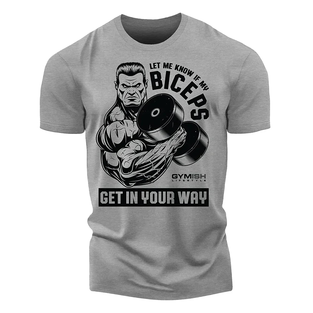 Men's Oversized 3D Print Gym T-Shirt - Short Sleeve