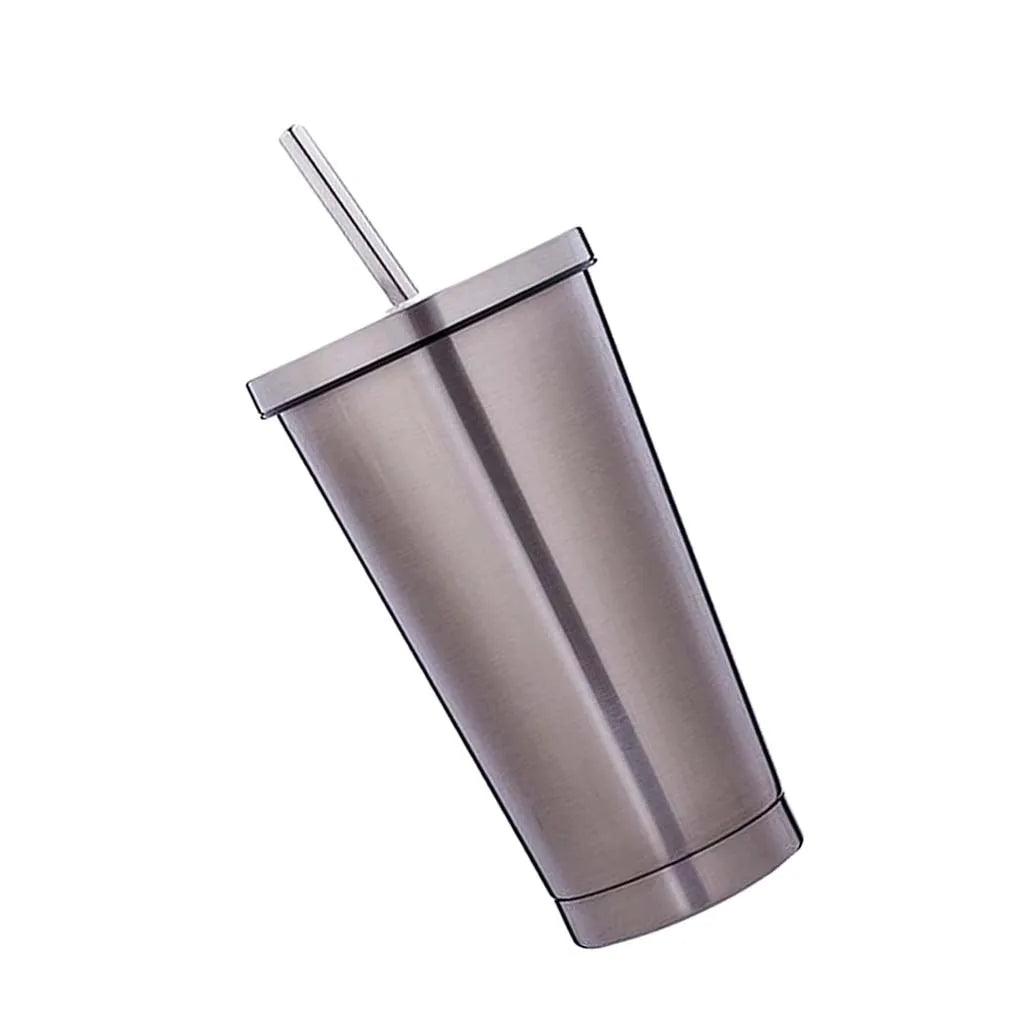 Stainless Steel Smoothie Cup with Straw