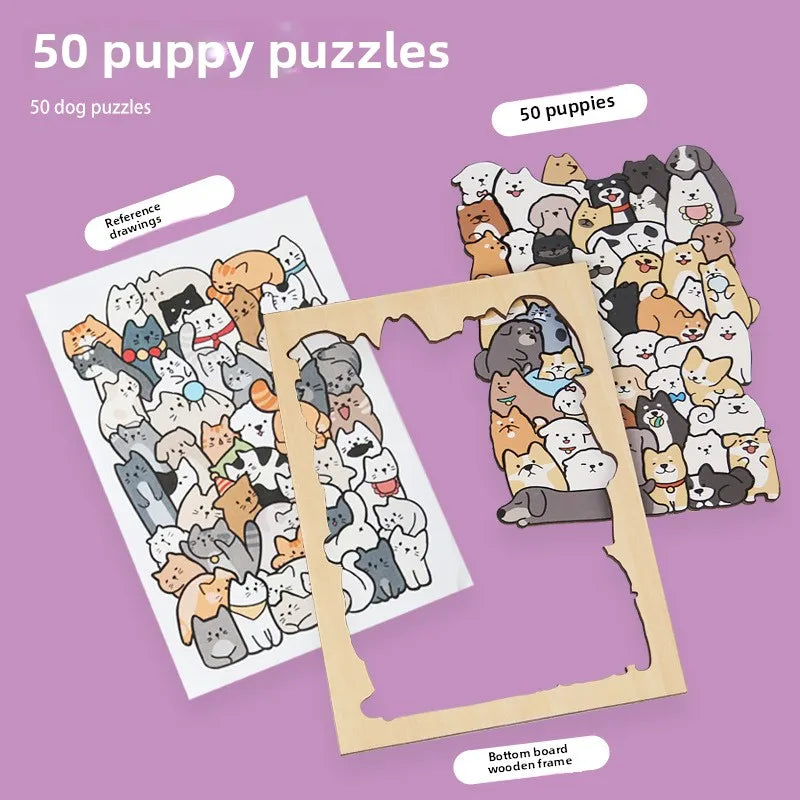 Wooden Animal-Shaped Puzzle