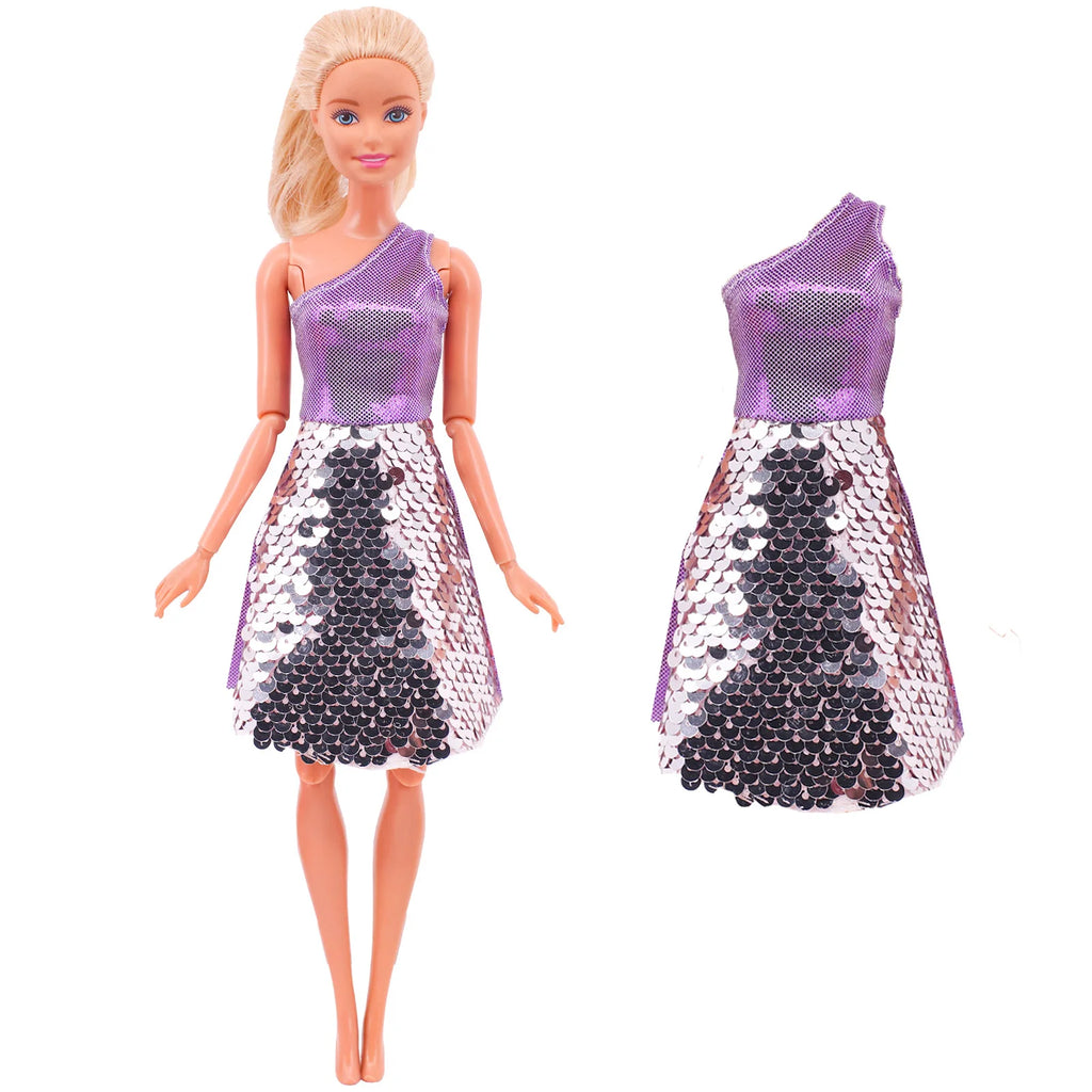 45-Piece Doll Accessories Set - Dresses, Shoes, Boots, Necklaces & Glasses (30cm Doll)