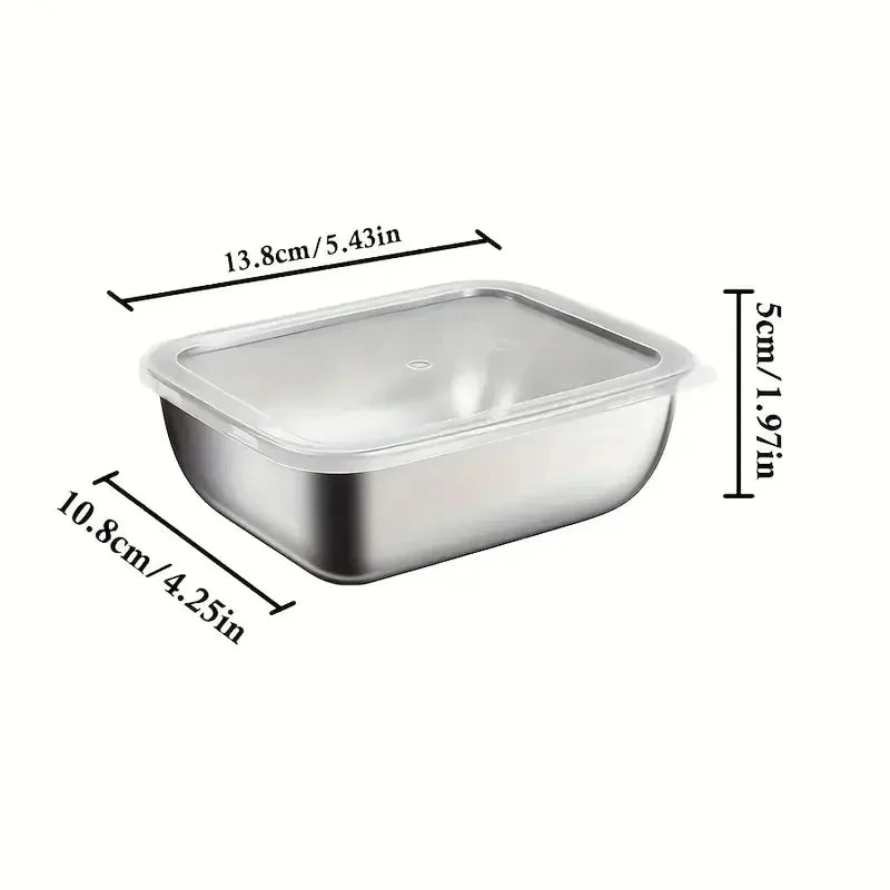 Stackable Stainless Steel Meal Prep Containers – Leakproof, Set of 5