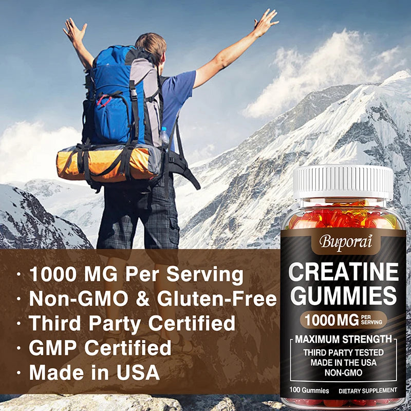 Creatine Monohydrate Gummies - Energy & Muscle Building
