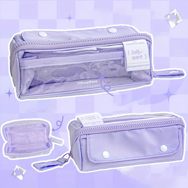 Large Capacity Stationery Bag – Multi-Pocket Pencil Case for School
