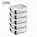 Stackable Stainless Steel Meal Prep Containers – Leakproof, Set of 5
