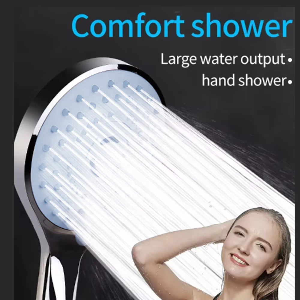 Pressurized Hand Shower - 5 Spray Modes, Large Water Output