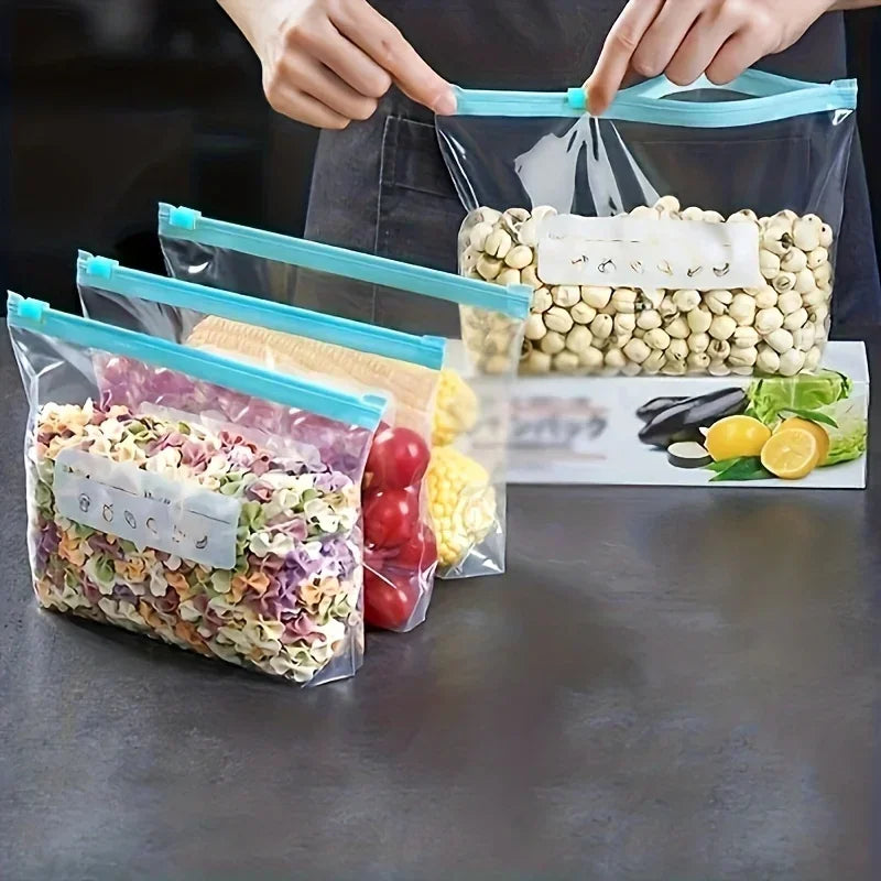 45PCS Ziplock Silicone Food Storage Bags - Leakproof, Reusable