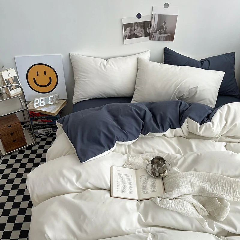 Washed Cotton Duvet Cover Set