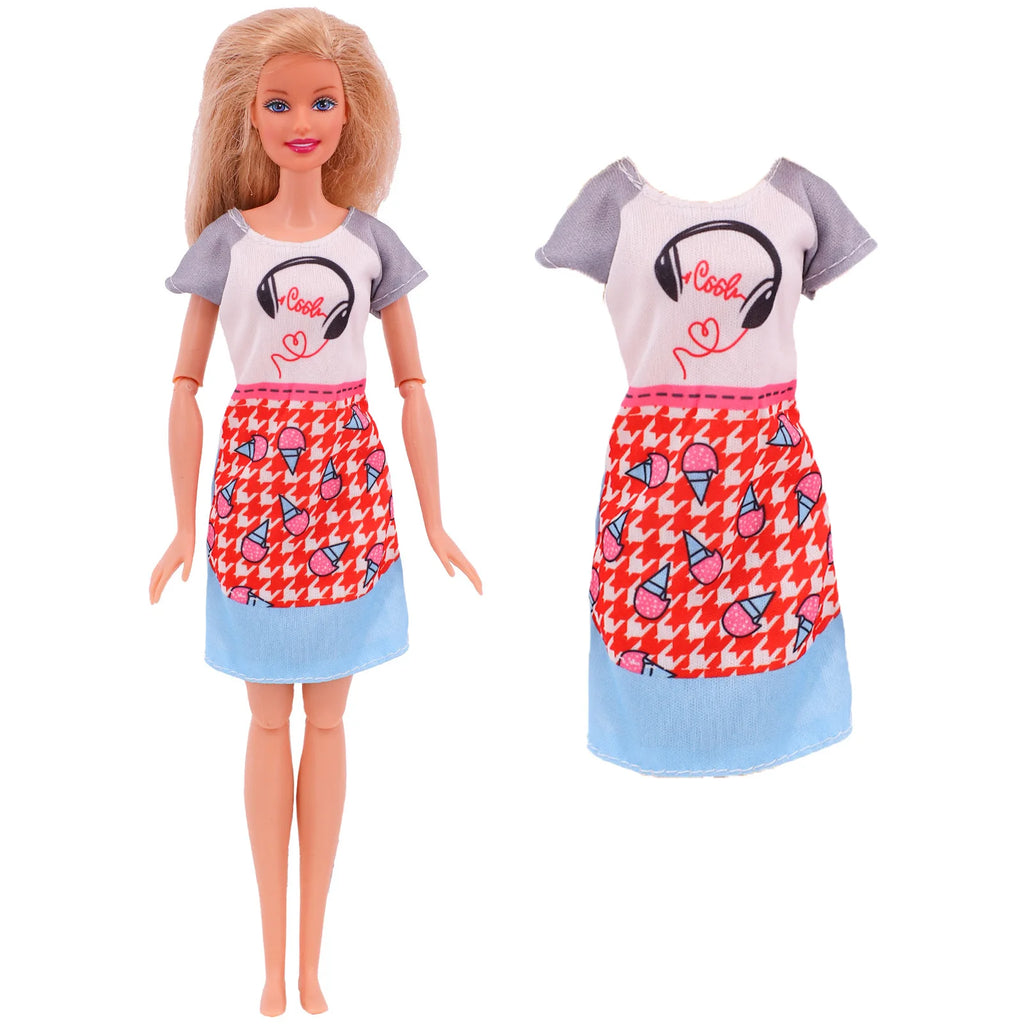 45-Piece Doll Accessories Set - Dresses, Shoes, Boots, Necklaces & Glasses (30cm Doll)