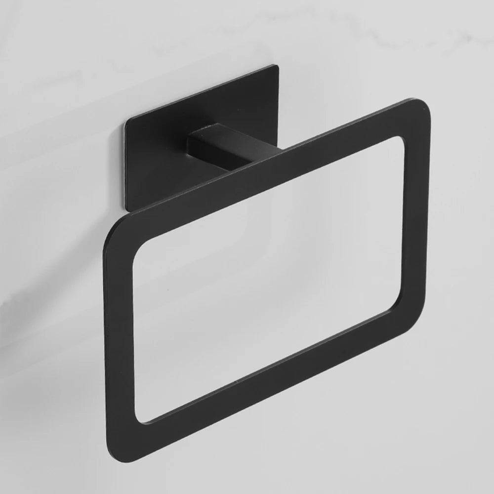 Matte Black Bathroom Accessories Set - Wall Mounted