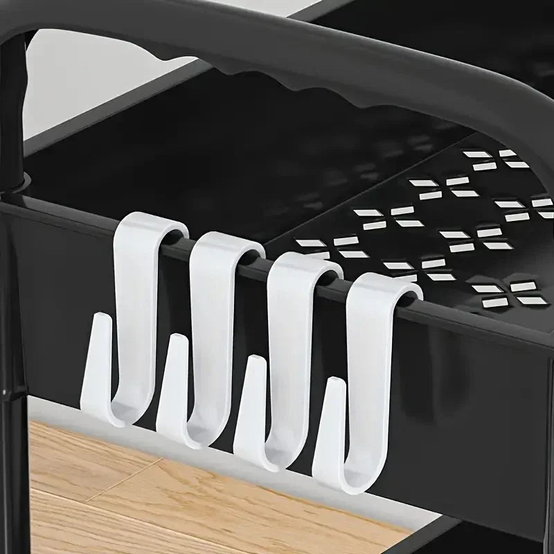 2-Layer Detachable Plastic Stationery Trolley
