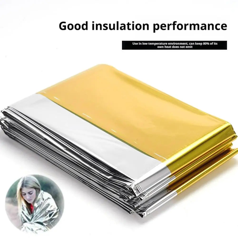 Emergency First Aid Thermal Blanket - Windproof & Waterproof Foil