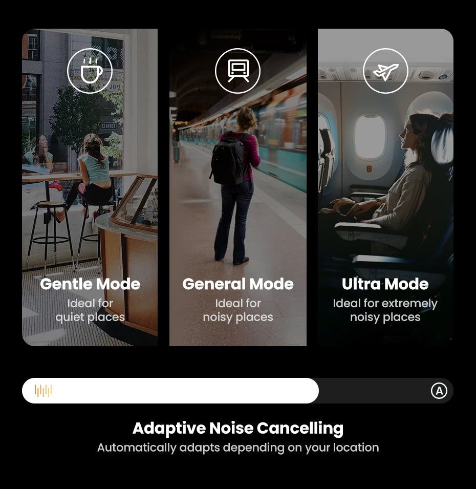 Wireless Bluetooth Over-Ear Headphones with Hybrid ANC, Hi-Res LDAC & Spatial Audio