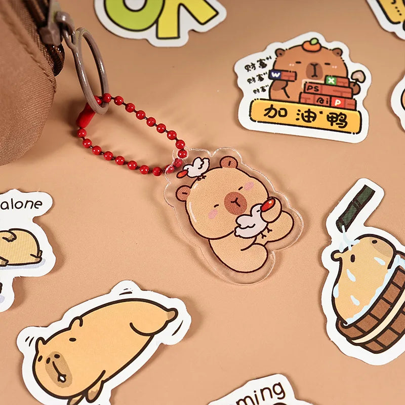 Capybara Stationery Set – Pencil, Ruler, Eraser & Sharpener Gift Pack