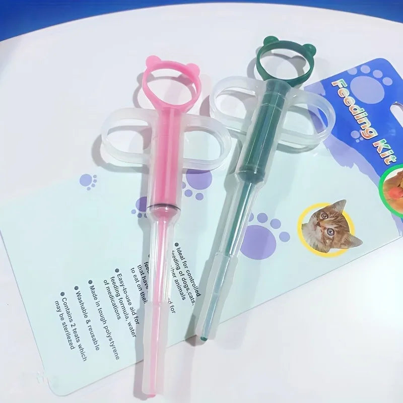 Pet Medicine Dispenser with 2 Soft Tips for Cats & Dogs