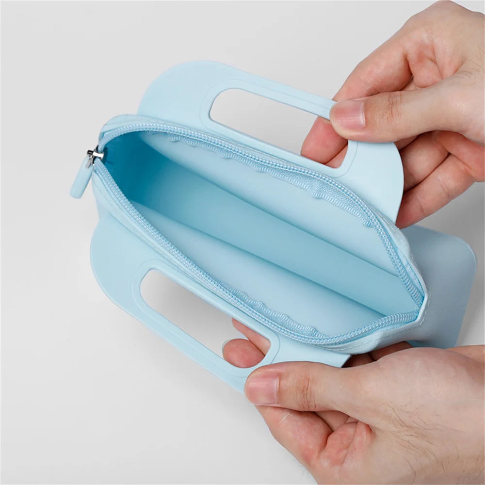Silicone Hand-Held Cosmetic Bag