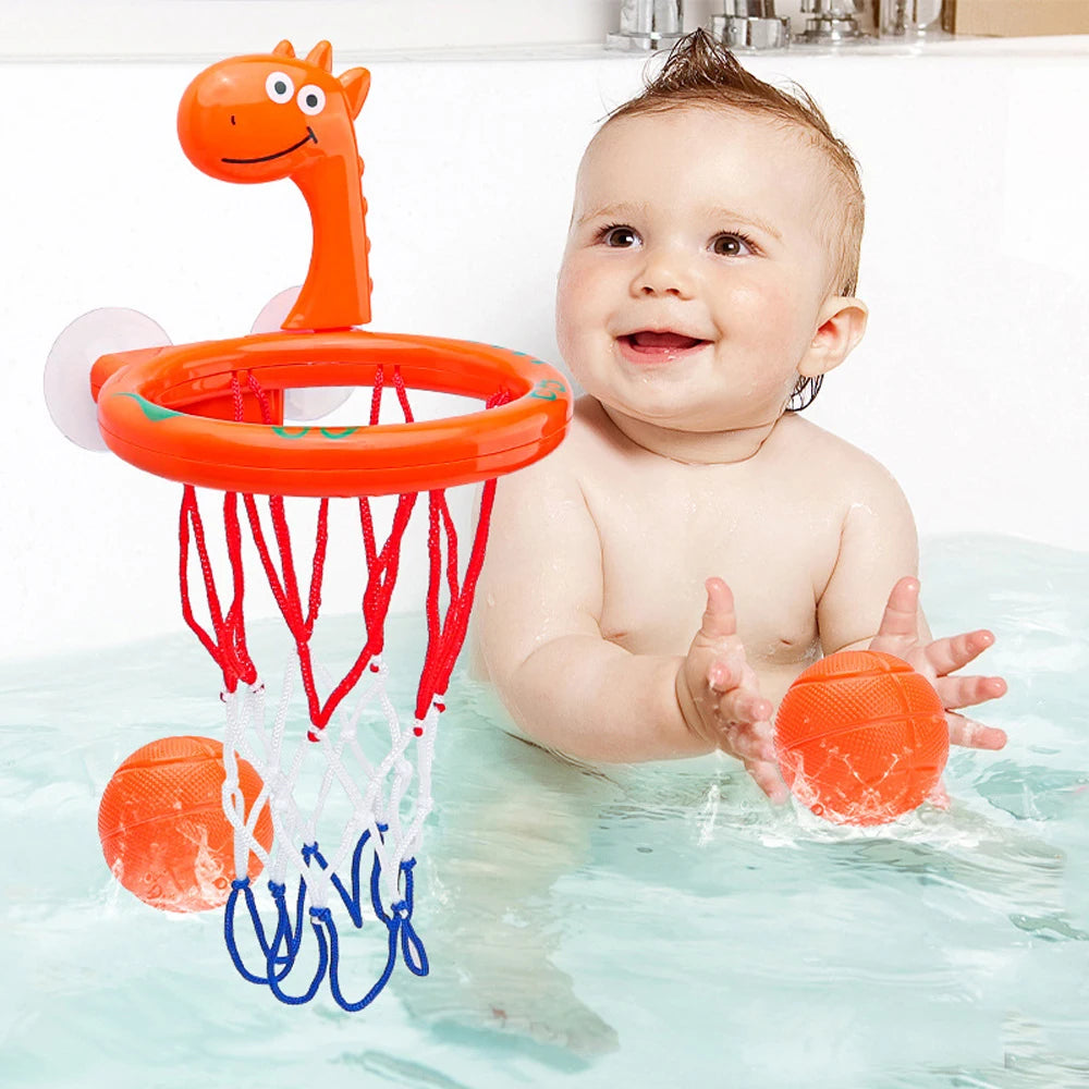 Kids Bath Toy - Suction Cup Basketball Hoop with 3 Balls