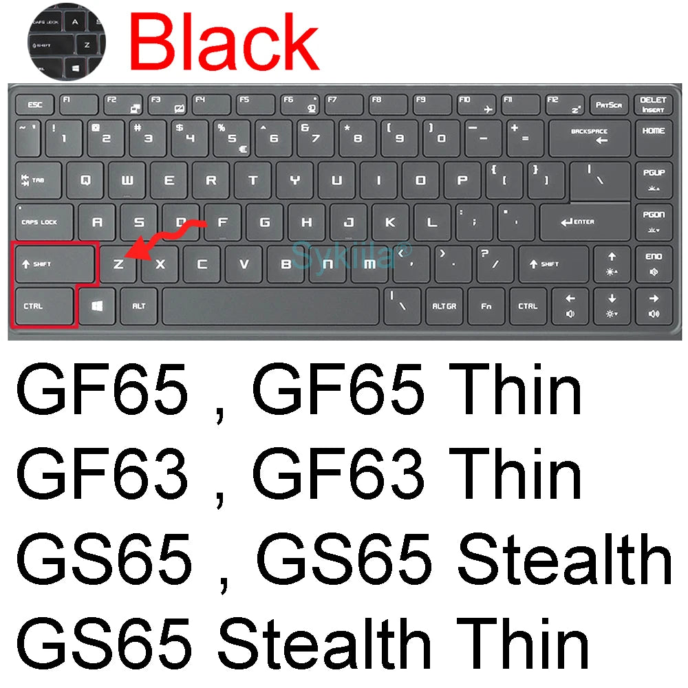Silicone Keyboard Protector for MSI Gaming Laptops – GL Series
