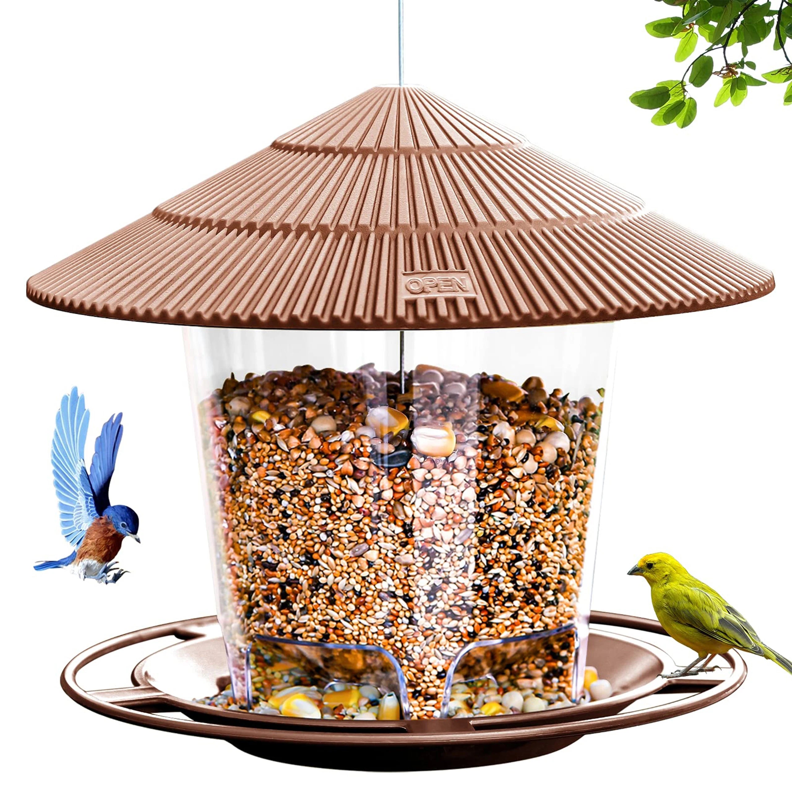 Hanging Outdoor Bird Feeder with Multiple Hole Dispenser