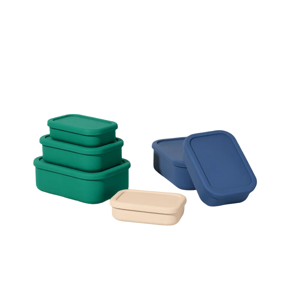 Silicone Food Storage Containers - Airtight, Microwave, Dishwasher, Freezer
