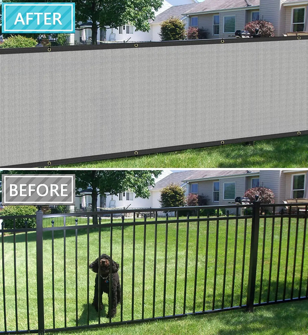 Patio Fence Privacy Screen Mesh with Grommets & Zip Ties