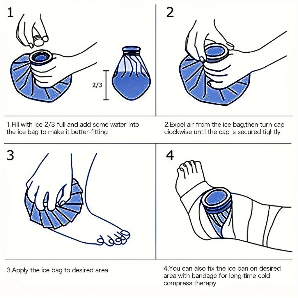 Reusable Cotton Ice & Heat Pack Set – 3 Sizes (6", 9", 11")