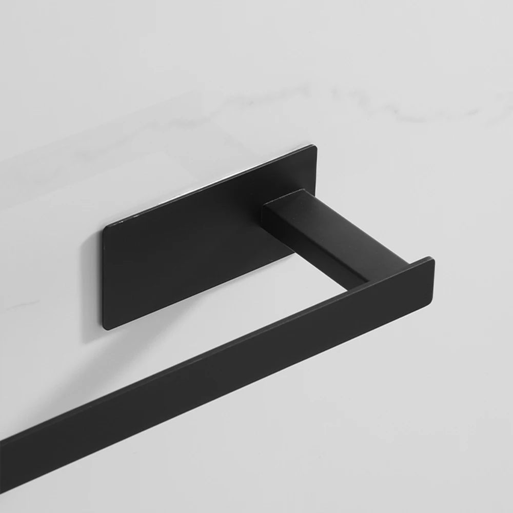 Matte Black Bathroom Accessories Set - Wall Mounted