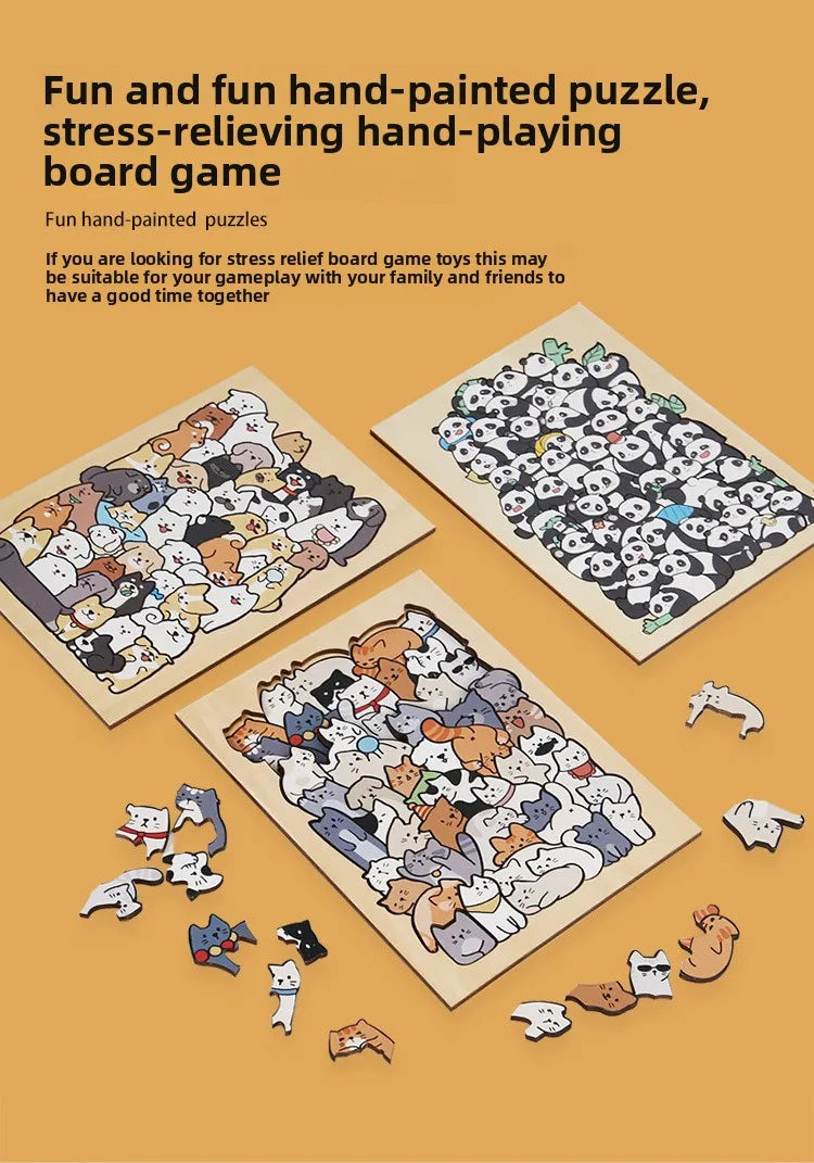 Wooden Animal-Shaped Puzzle