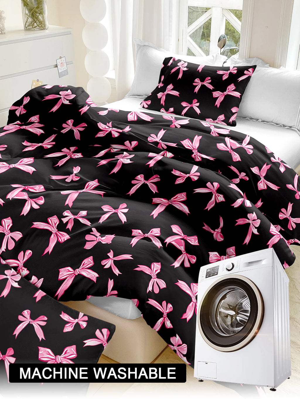 3 Pcs/set Duvet Cover Set - 1 Duvet Cover & 2 Pillowcase Soft