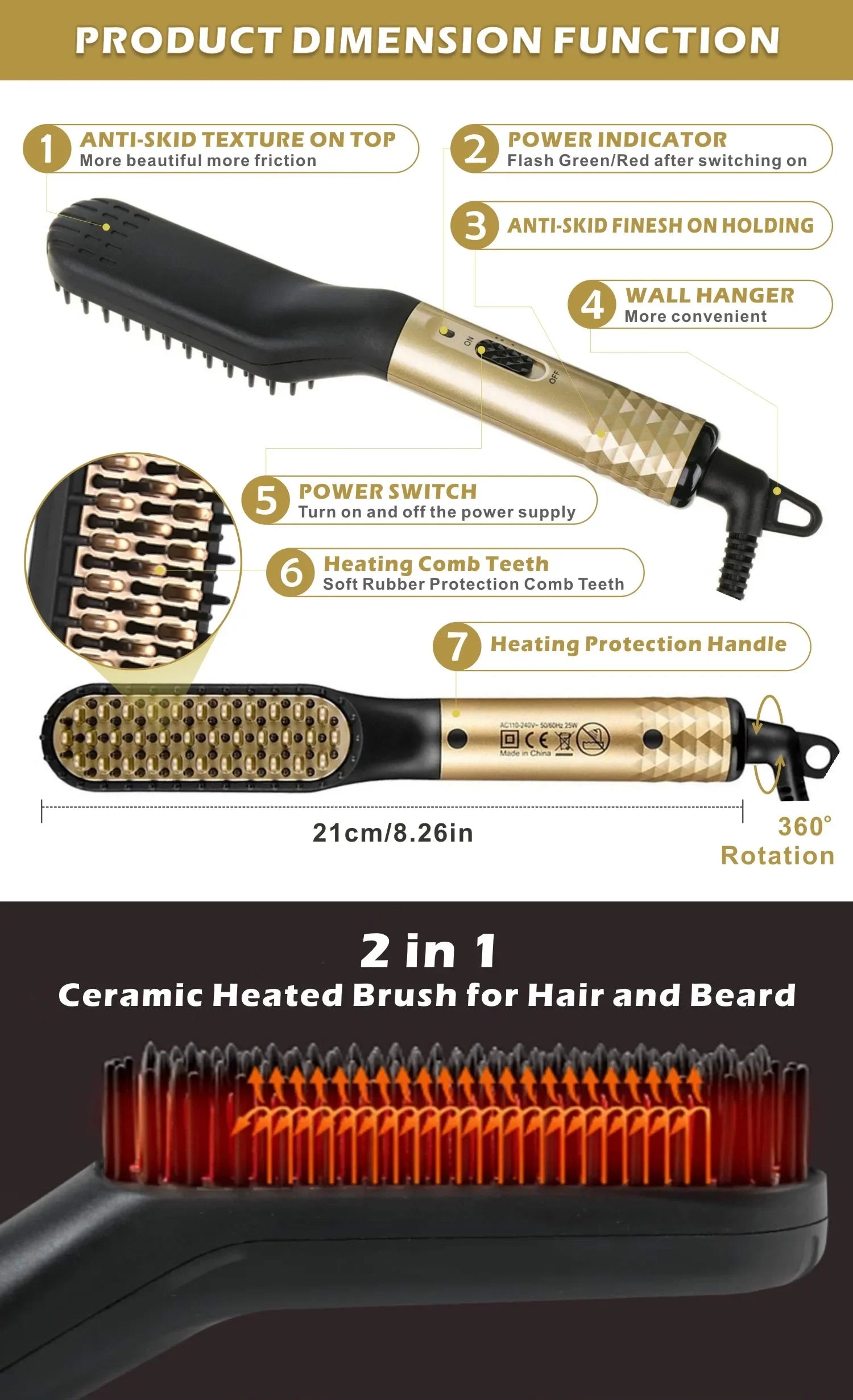 Beard Brush Straightening - Heat Styling Artifact