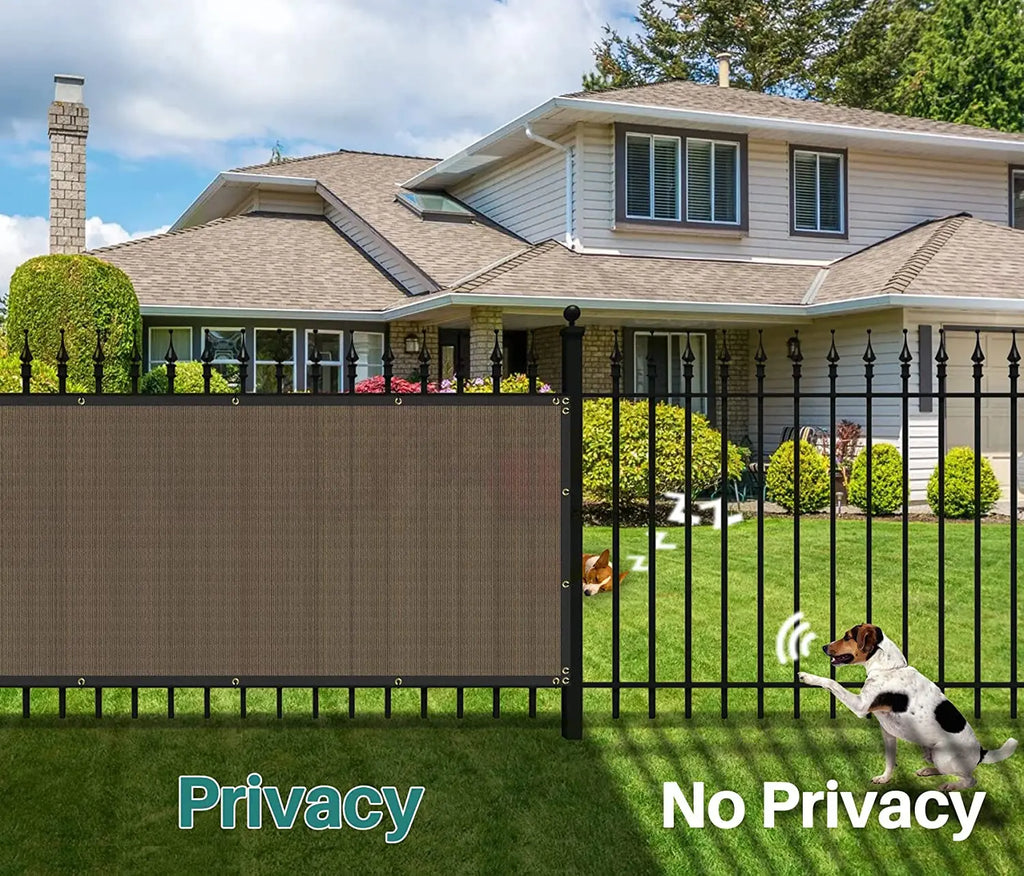Patio Fence Privacy Screen Mesh with Grommets & Zip Ties