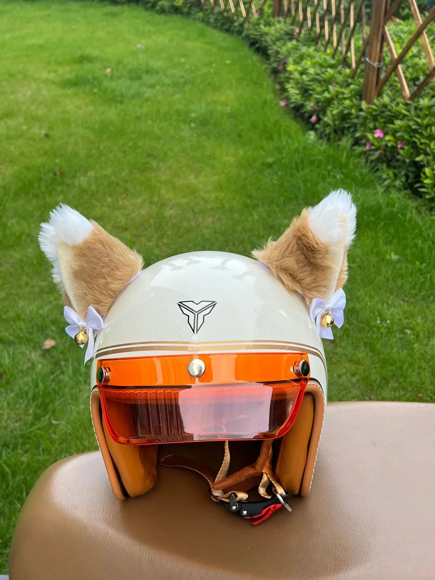 Cat Ears Helmet Decoration - Motorcycle & Ski Helmet Accessory for Men & Women