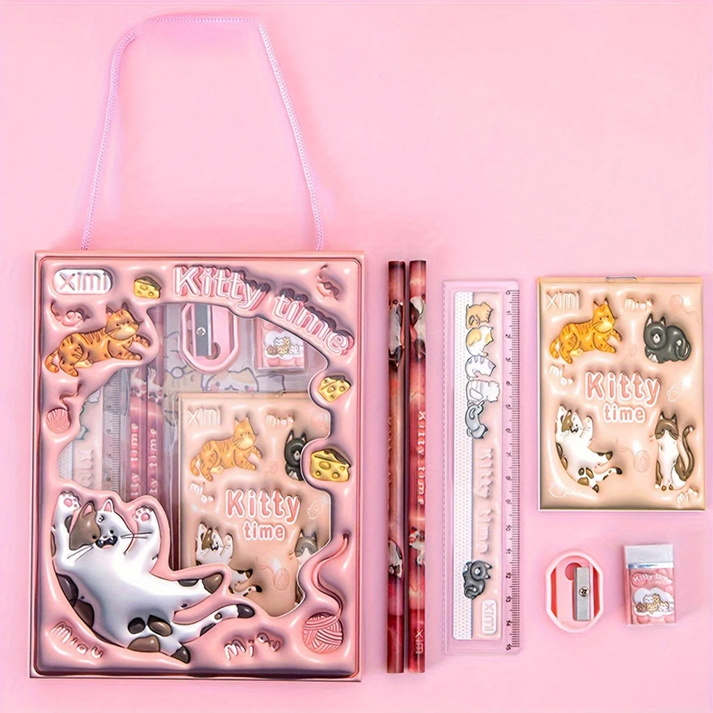 6-Piece 3D Gift Stationery & Pencil Set