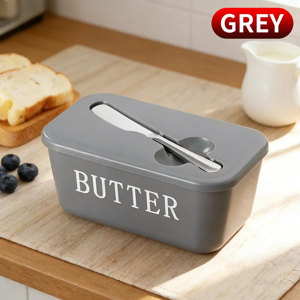 Butter Dish Fridge Storage Box with Spreader Knife