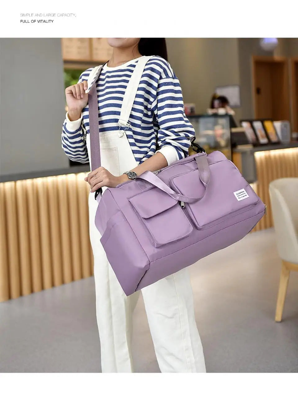 Duffle Bag with Shoe Compartment