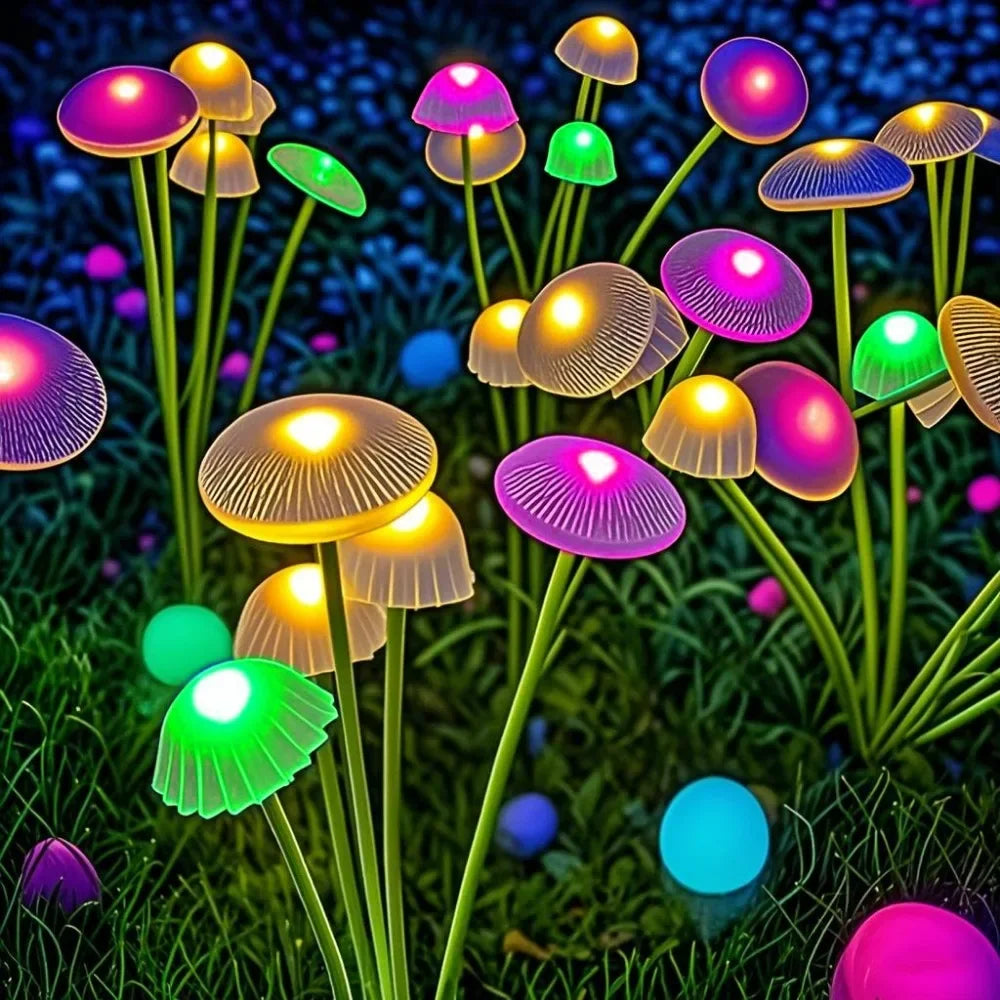 Waterproof Dual Mode LED Solar Mushroom Garden Lights