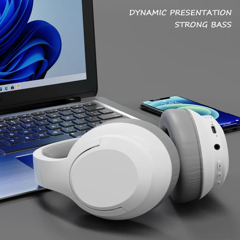Wireless Bluetooth 5.3 Over-Ear Headphones with Hi-Res Audio