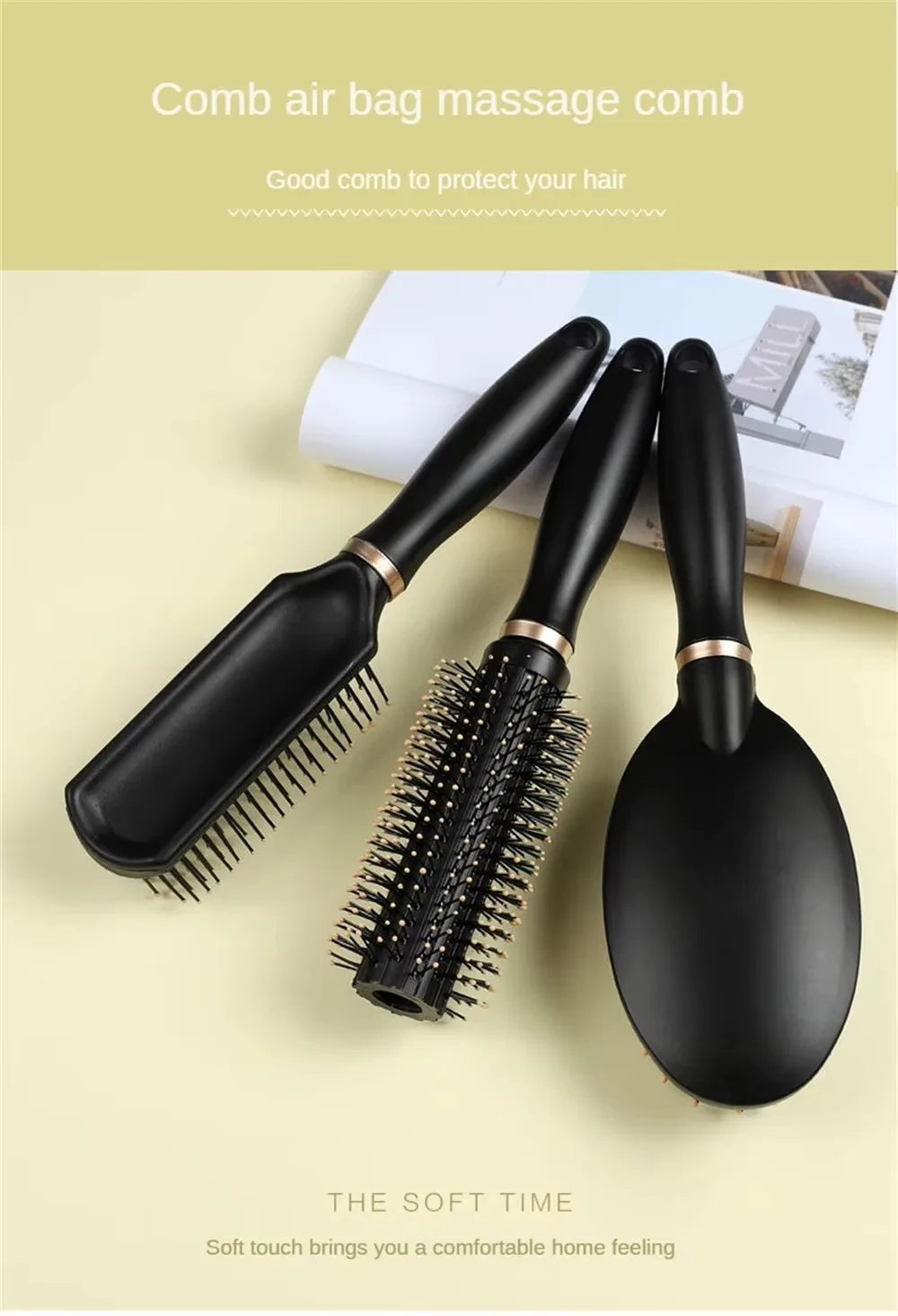 Salon Straight & Smooth Hairbrush – Anti-Static Detangling Brush