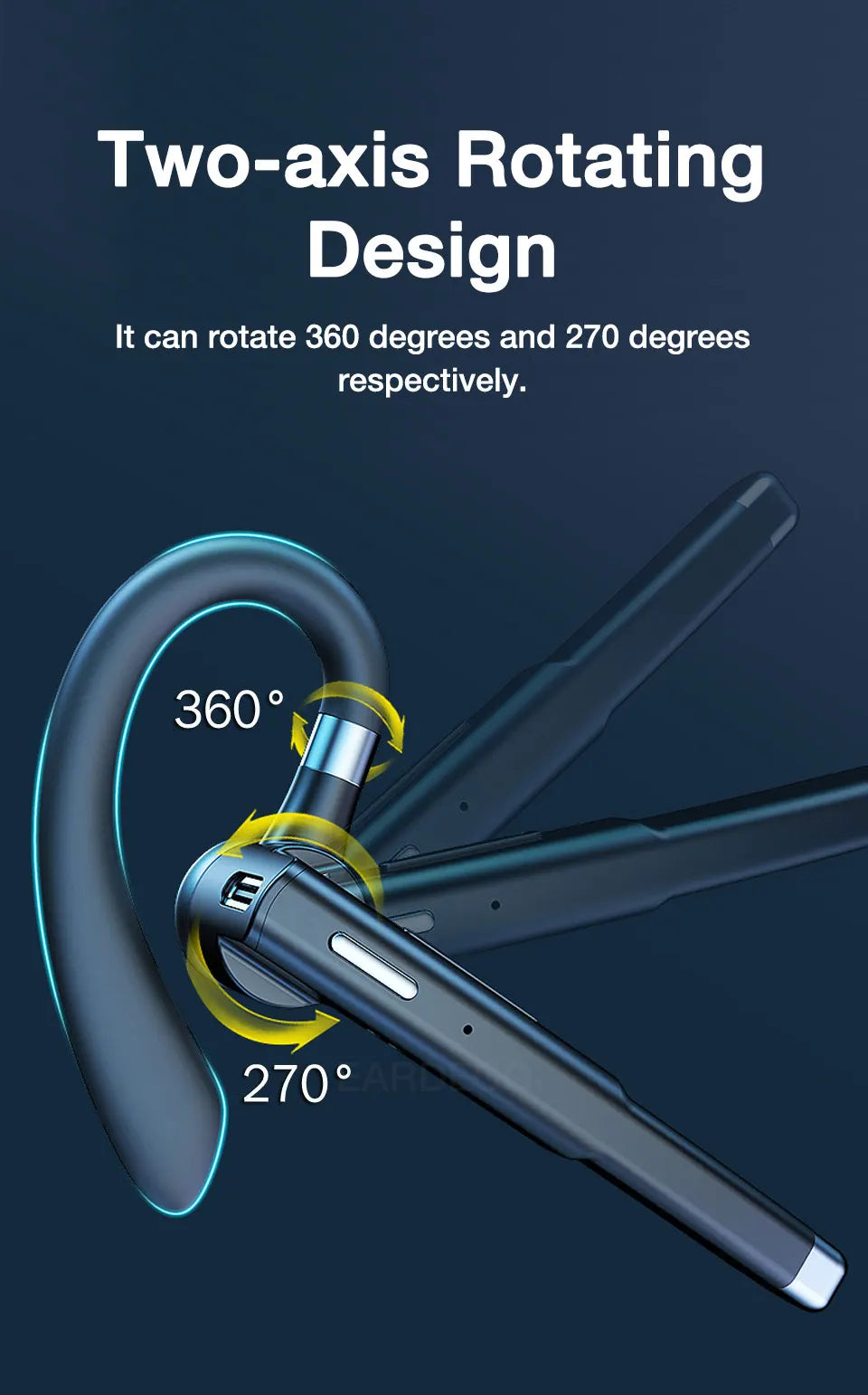 Wireless Bluetooth Earphones with Built-in Microphone – Hands-Free Calling