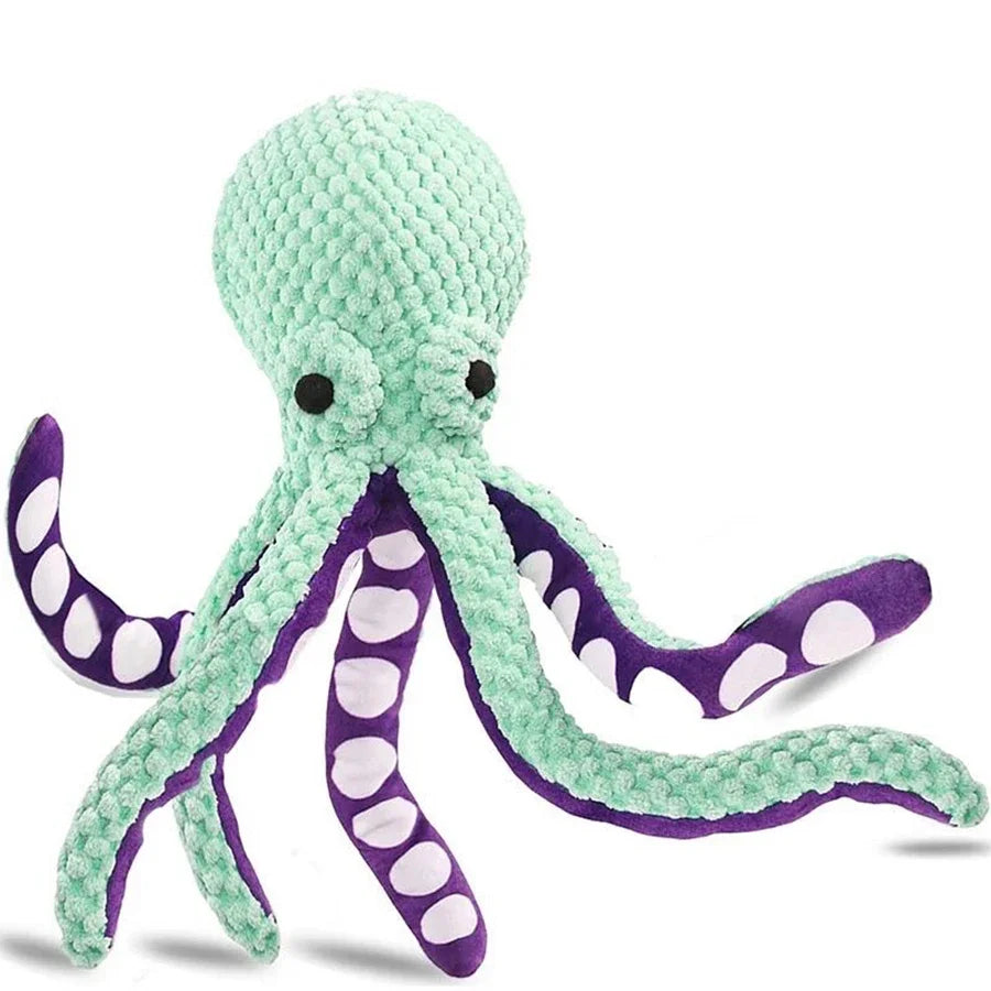 Interactive Plush Octopus Pet Toy with Sound