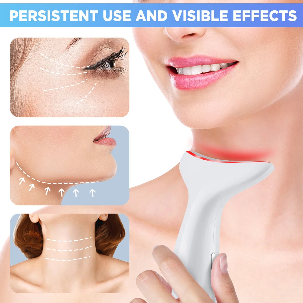 Microcurrent Neck Beauty Device - 3 Massage Modes for Skin Tightening
