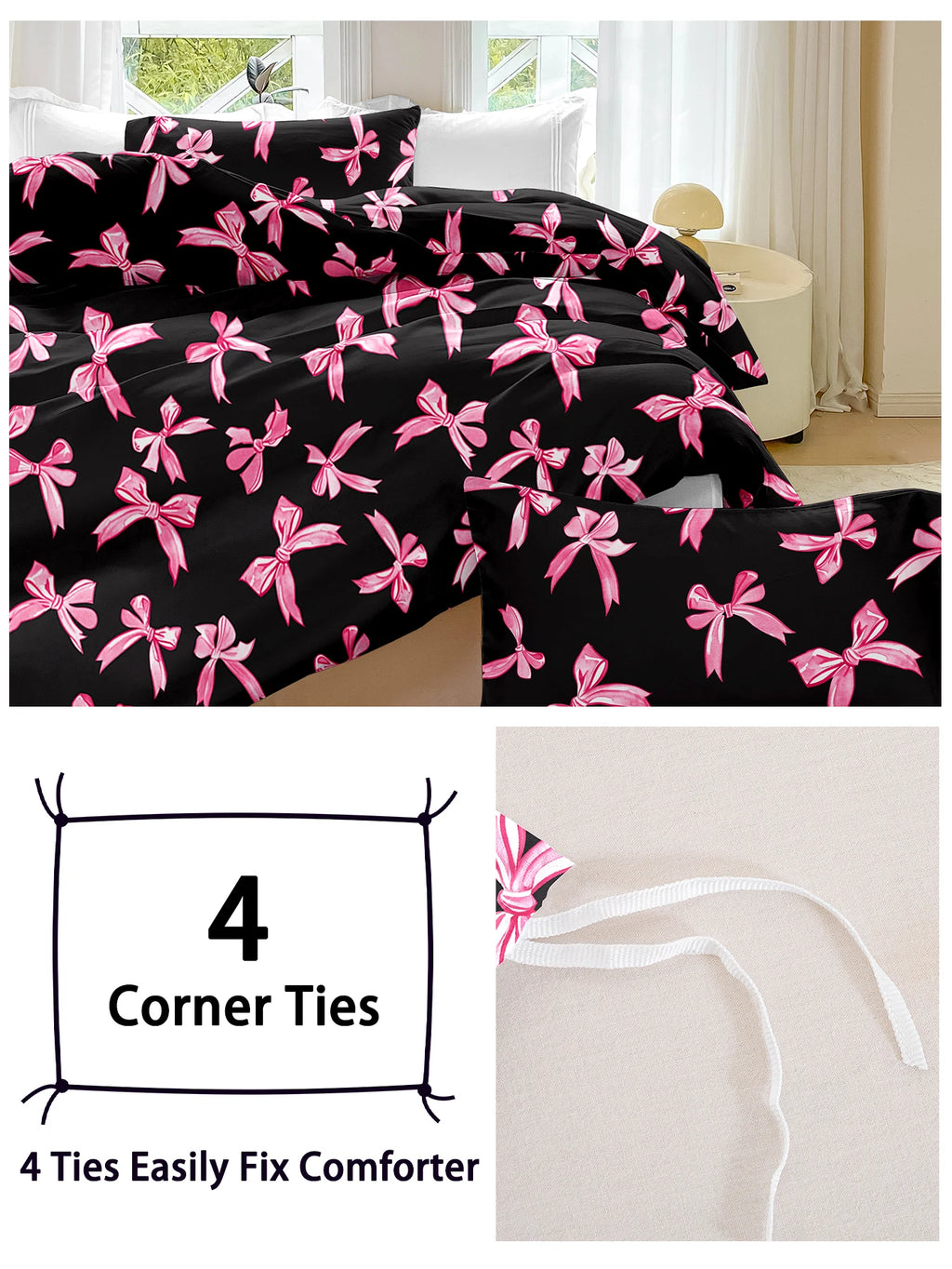 3 Pcs/set Duvet Cover Set - 1 Duvet Cover & 2 Pillowcase Soft