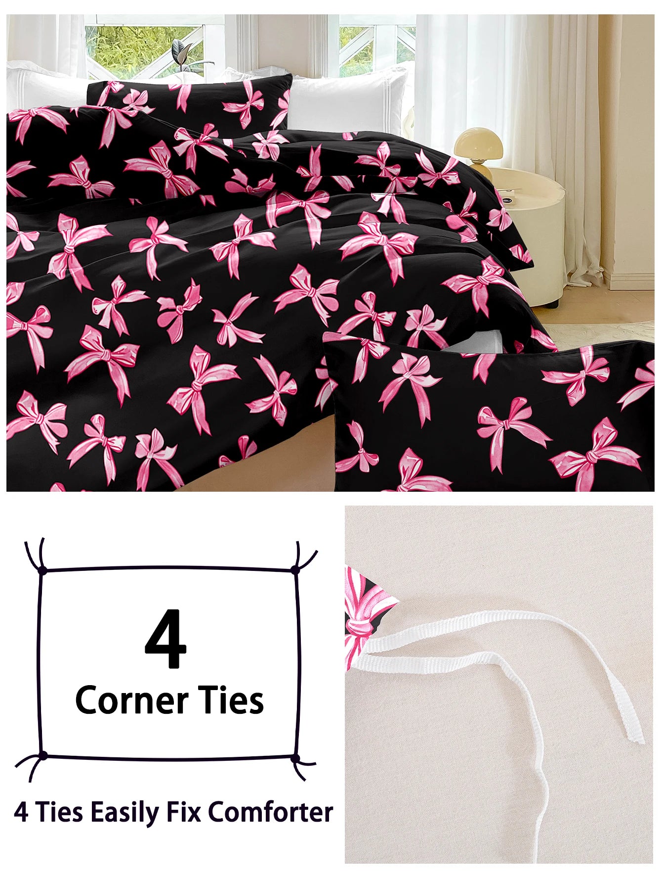 3 Pcs/set Duvet Cover Set - 1 Duvet Cover & 2 Pillowcase Soft