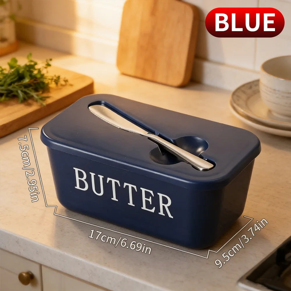 Butter Dish Fridge Storage Box with Spreader Knife