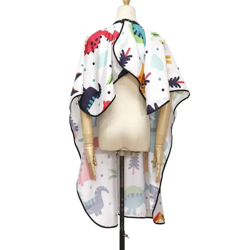 Kids Waterproof Cartoon Haircut Cape