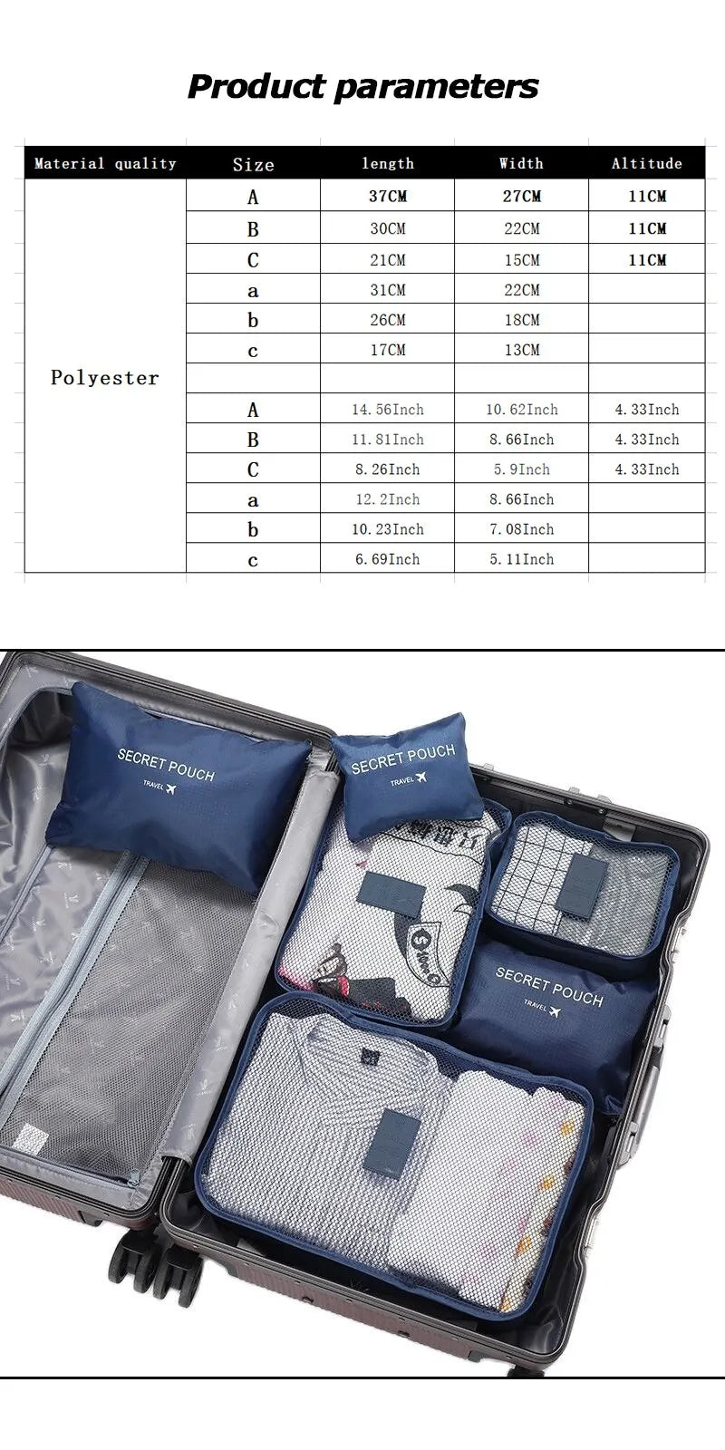 Luggage Organizer Set – Set of 6